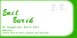emil burik business card